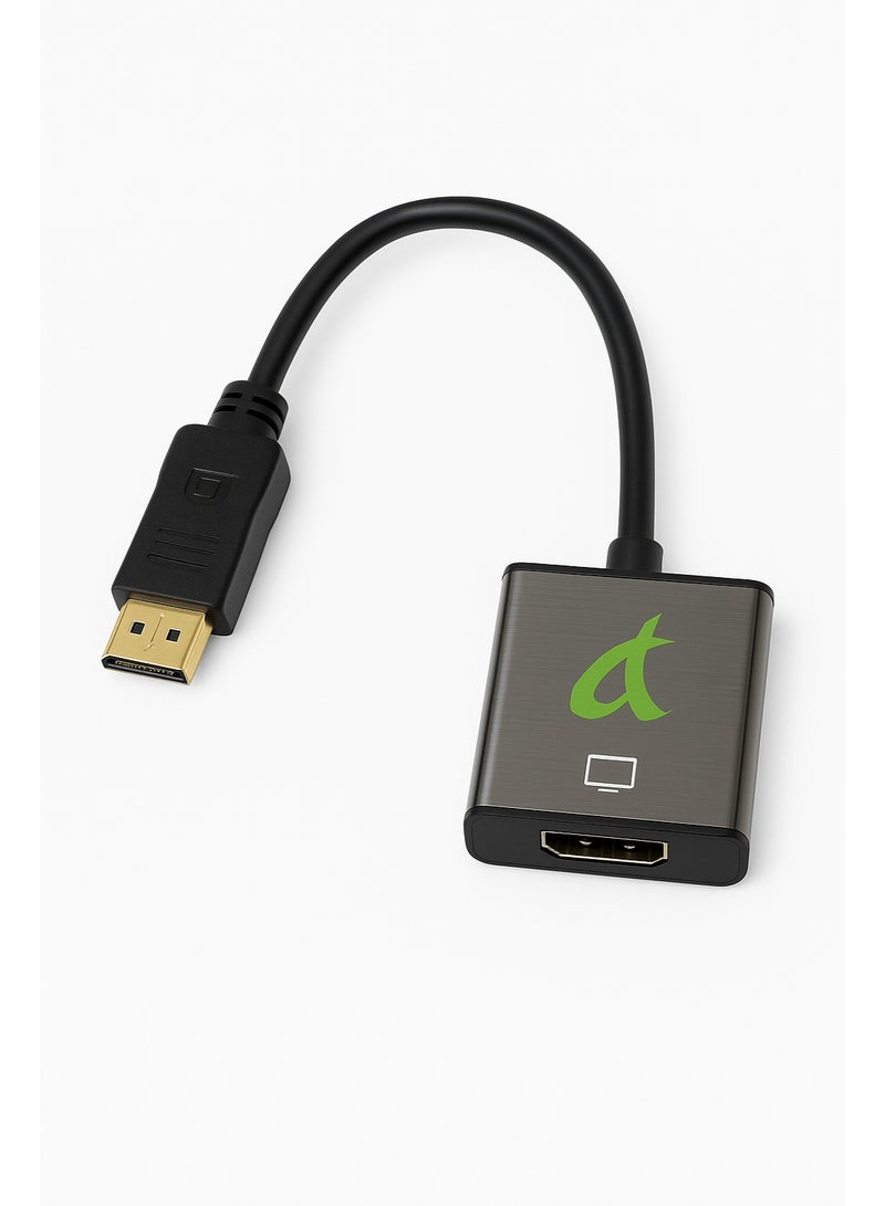 FUJISHKA DisplayPort DP Male to HDMI Female Adapter Converter – 25cm, Black, for Screen, TV, Laptop, PC/DELL  - Image 5