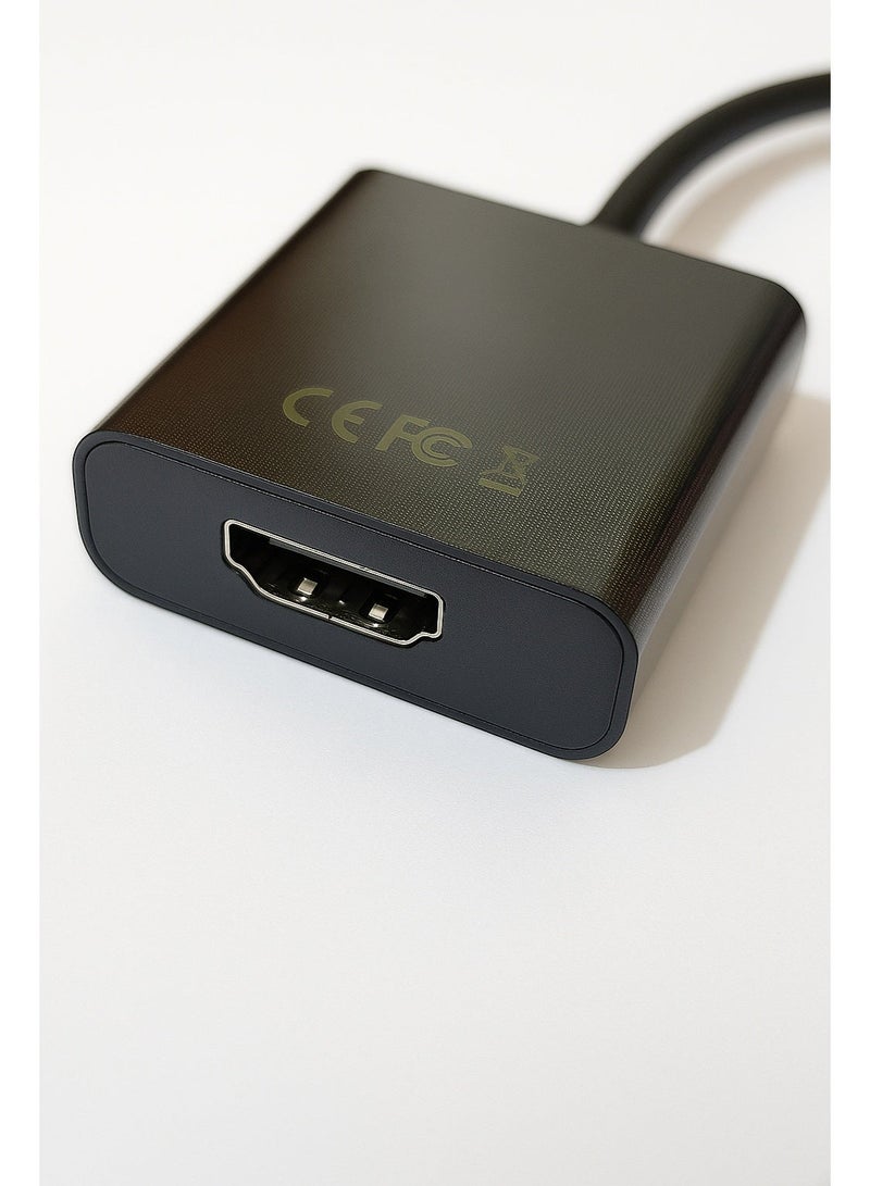 FUJISHKA DisplayPort DP Male to HDMI Female Adapter Converter – 25cm,  for Screen, TV, Laptop, PC/DELL - Image 3