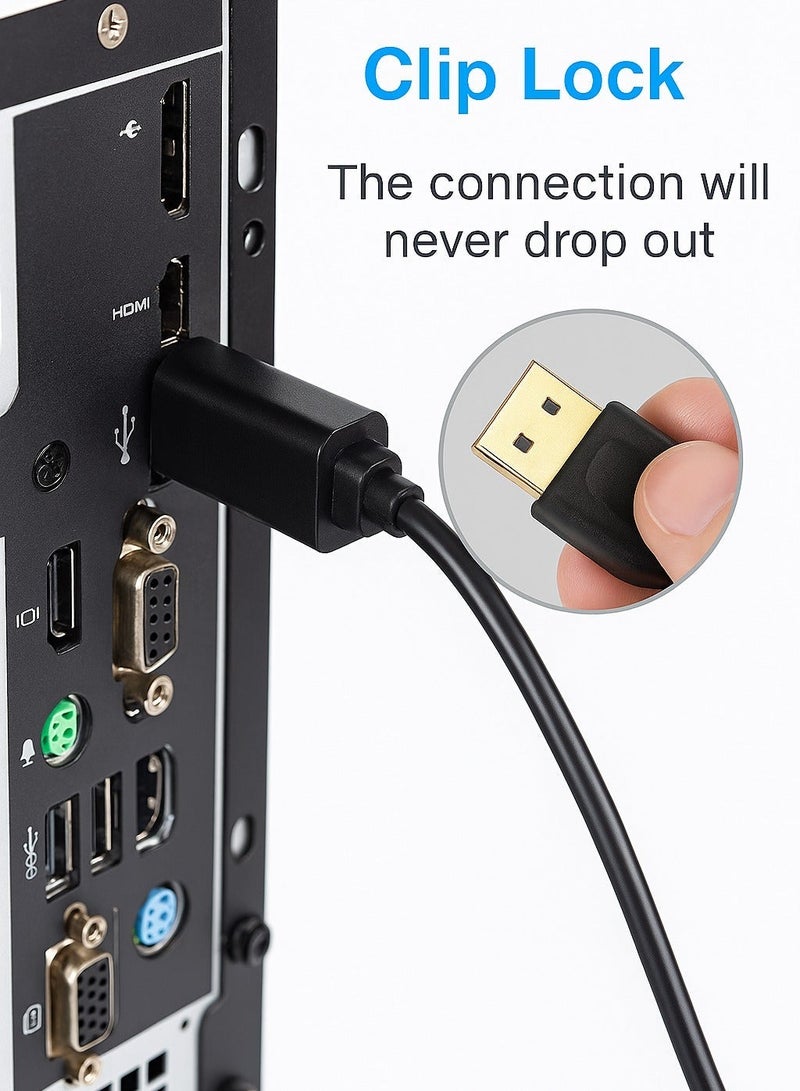 FUJISHKA DisplayPort DP Male to HDMI Female Adapter Converter – 25cm,  for Screen, TV, Laptop, PC/DELL - Image 5