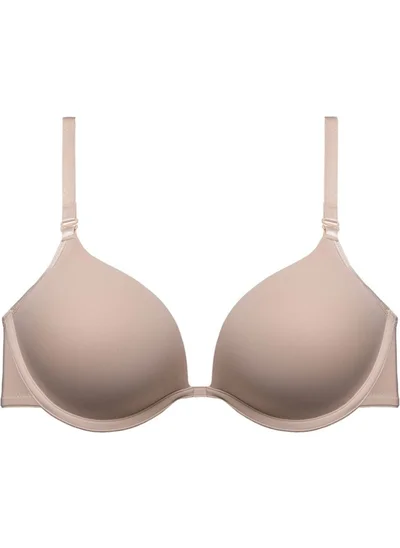 Magic Form 2187 Women's Skin Plain Fabric Support Padded Mid-Cut Bra