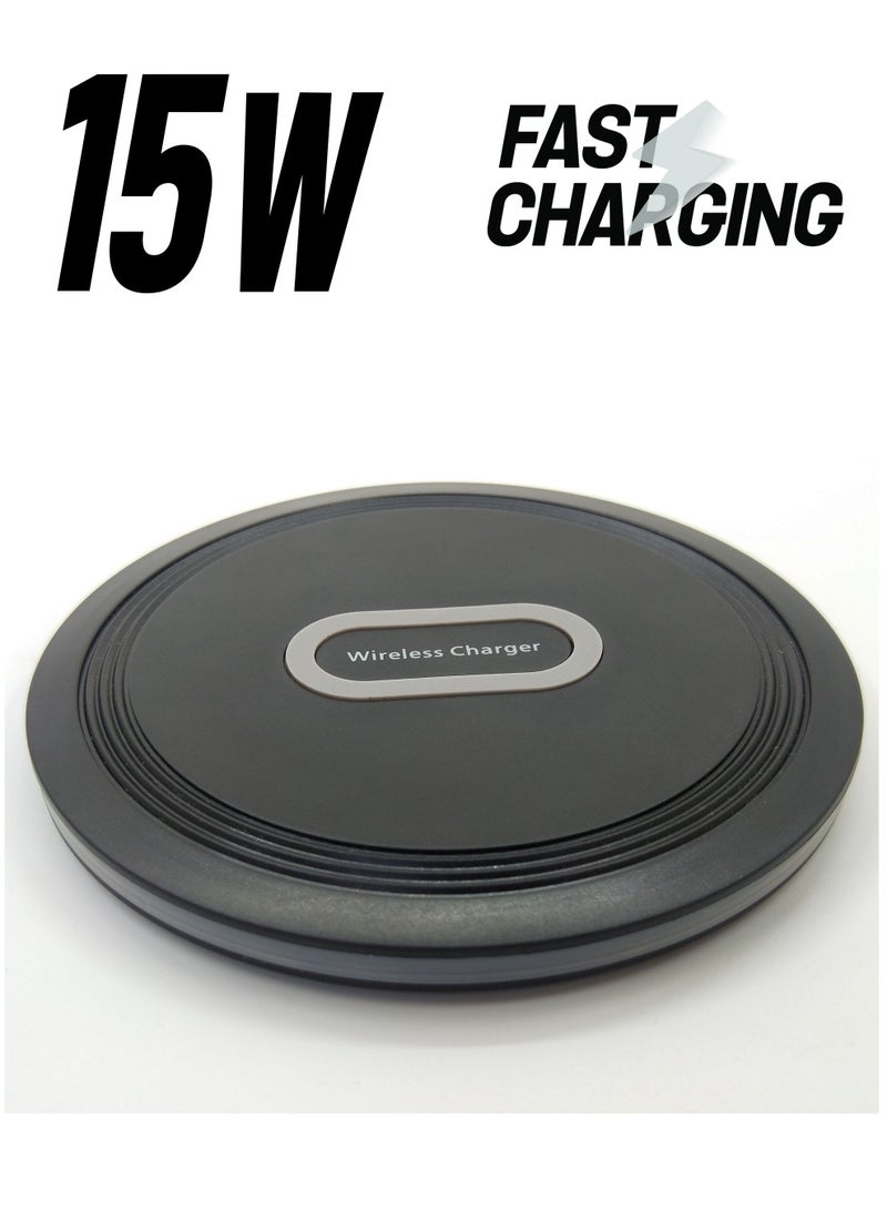 Suntown Wireless Charger 15W Compatible iPhone Charger Wireless for Galaxy S23 S22 S21 S20 A14 A13 A03S A53 A12 A11 A04S A22 S10 S9 - Image 1