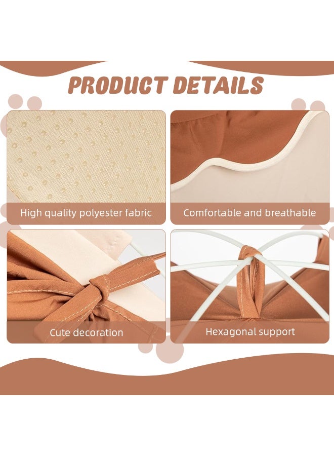 هاسذيب بيت قطّة HASTHIP® مع حصيرة، كهف قابل للطي للاختباء، بيت قطّة سداسي الأضلاع، بيت حيوان أليف، بيت قطّة داخلي، بيت كلب صغير، بيت حيوان أليف لطيف للقط والكلب - Image 5