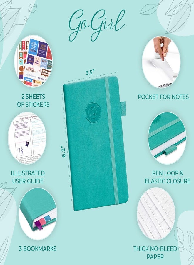 GoGirl Planner and Organizer for Women - Pocket Weekly Planner, Goals Journal & Agenda for Time Management & Productivity. Undated (Turquoise) - Image 2