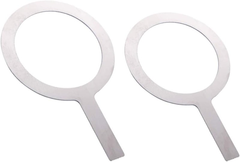 comfrt 2pcs Creme Brulee Cup Scald Proof Baking Milk Rings Milk Cup Rim Washer Gaskets Stainless Steel Silver - Image 1