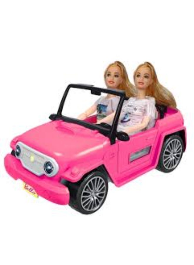 Bella Nice Date Glam Convertible - Pink Toy Car with Doll - Image 2