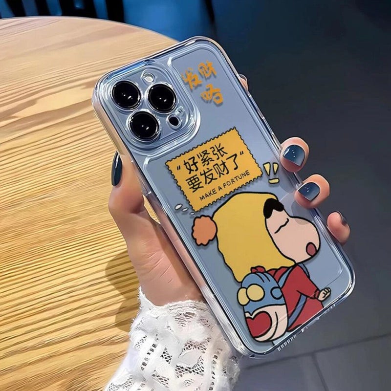 غلاف هاتف شفاف ناعم من Xiaoxin Yao Facai Ge متوافق مع iPhone 17 Pro Max, 16, 14, 13, 12 والمزيد - Image 2