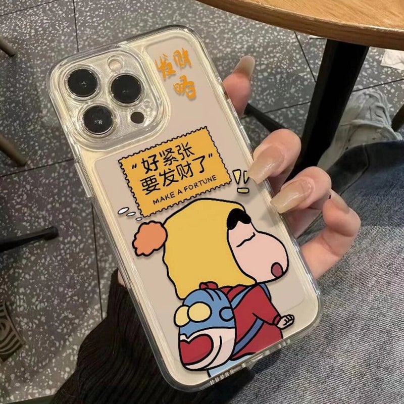 غلاف هاتف شفاف ناعم من Xiaoxin Yao Facai Ge متوافق مع iPhone 17 Pro Max, 16, 14, 13, 12 والمزيد - Image 3