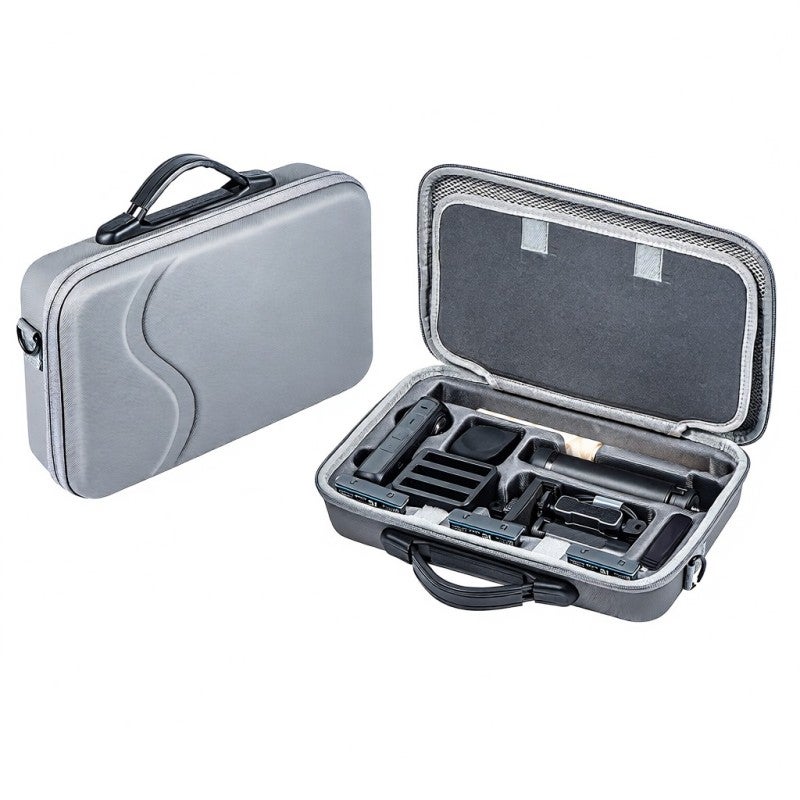 Camera Case: Grey Premium PU Material - Organized Interior Design Travel Case for Insta360 X4 Camera Photography Gear Storage - Image 4