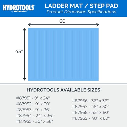 SWIMLINE HYDROTOOLS Protective Pool Ladder Mat for Above Ground Pools – Safety & Stability for Stairs, Steps & Ladders – Premium Durable Material, 45" x 60" - Image 4