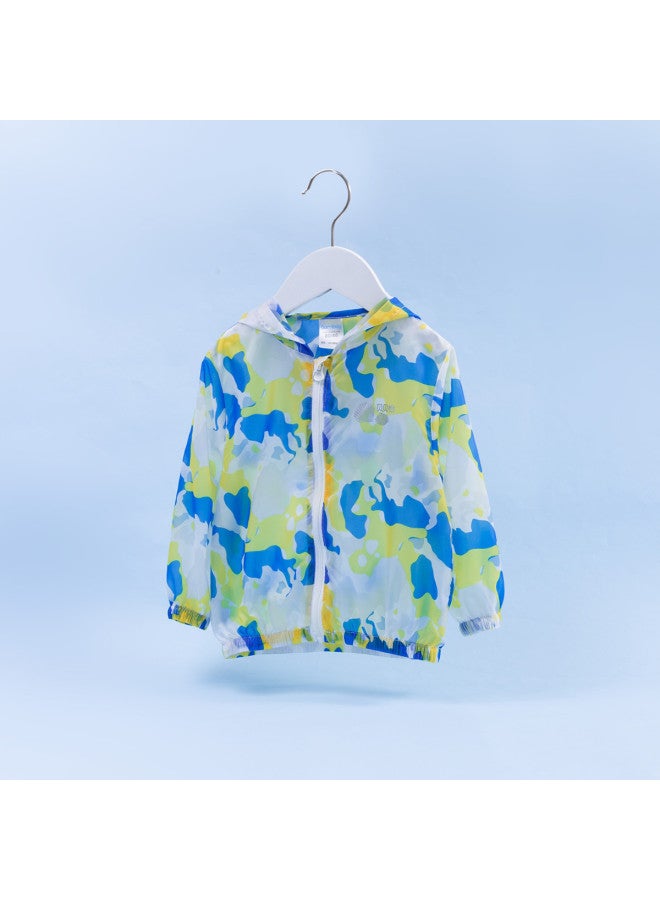 Bornbay جاكيت واقي من الرياح خفيف الوزن - جاكيت بغطاء رأس بتدرج الألوان للأولاد والبنات، ملابس صيفية عادية - Image 5
