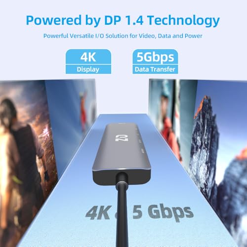 QZ [4K 60Hz, 5 in 1] QZ USB-C Hub with HDMI 4K 60Hz, USB Type-C Dock Laptop Docking Station with Power Delivery 100W, USB 3.0, USB-C 5Gbps for PC, Laptop, Phones and Office Work Stations [Aluminum] - Image 2