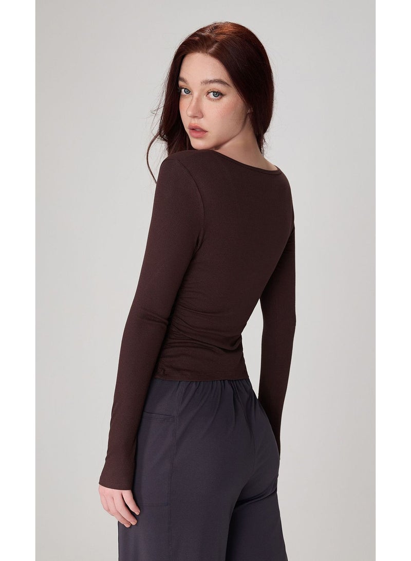 Alo round neck sports fitness long sleeved top - Image 2