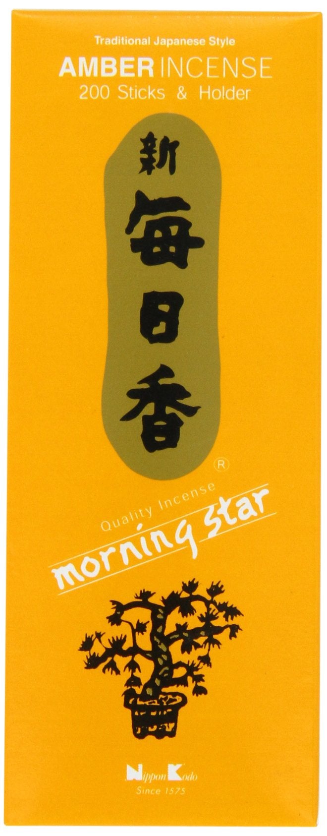 Morning Star Morning Star Amber Incense 200 Sticks Holder 