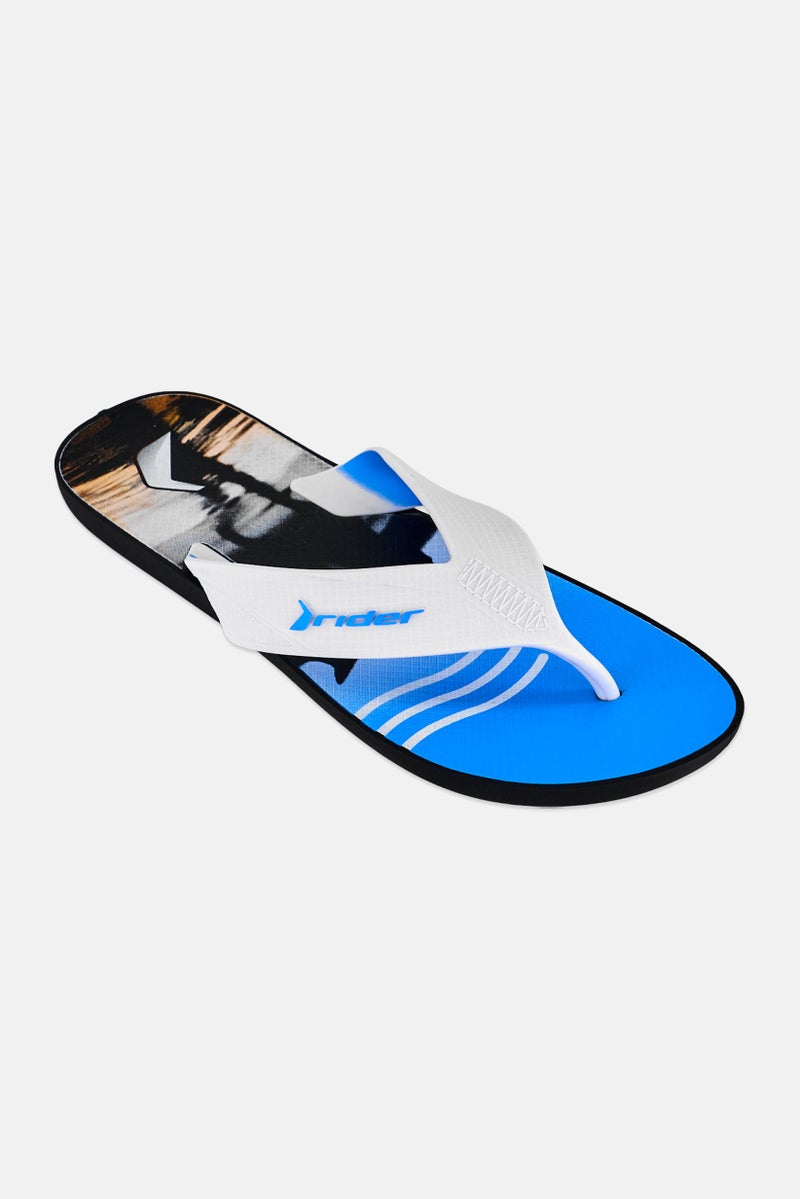 RIDER Men Way Logo Thong Slip On Slippers, Multicolor - Image 1