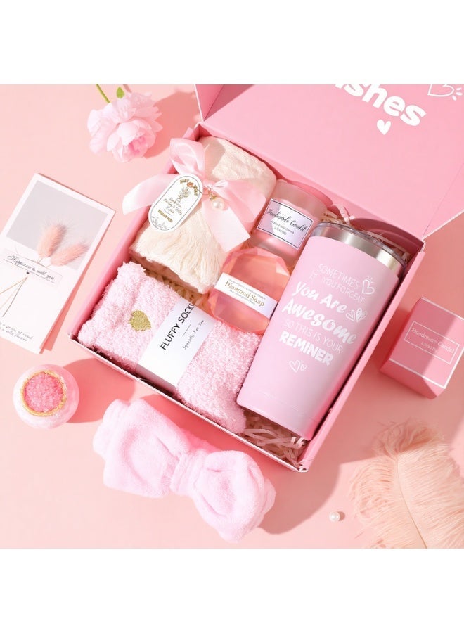 FUREUL Gifts Basket for Women - Mother's Day, Birthday Gifts for Women, Relaxing Spa Gift Basket Set, Unique Gift Ideas for Women, Gifts for Mom Sister Best Friend Wife, Coworker Teacher Nurse Gifts for Women Combined Materials - Image 2