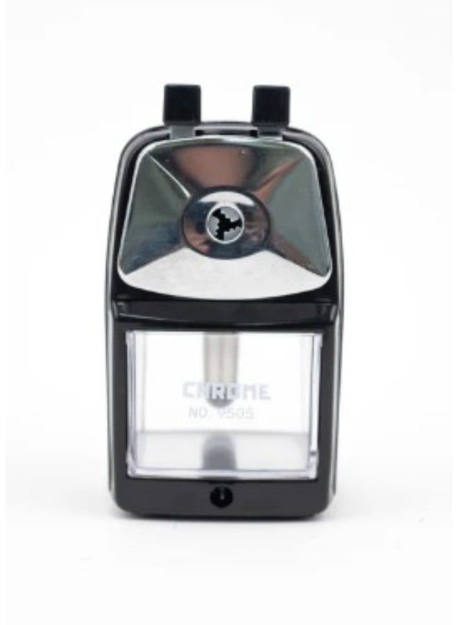 chrome Metal Body Pencil Sharpener 9505 - Image 1