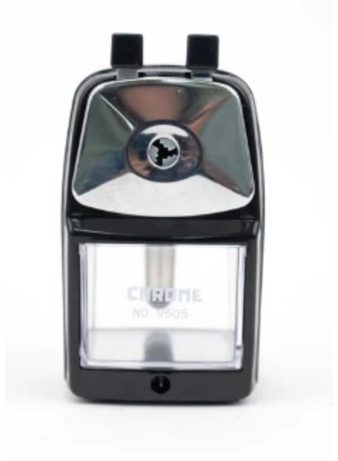 chrome Metal Body Pencil Sharpener 9505 - Image 2