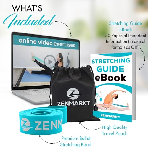 Zenmarkt Stretch Bands for Flexibility and Strength - Ballet Stretch Bands Ideal to Have as Dance Equipment in Every Competition - Suitable for Gymnastics, Cheerleading, and Pilates Training(Teal) - Image 2
