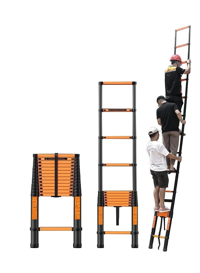 Imported telescopic Carbon steel ladder with adjustable parts Length 2.3meters Single /YT-CTS230 - Image 1