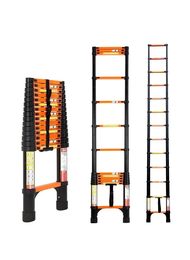 Imported telescopic Carbon steel ladder with adjustable parts Length 2.3meters Single /YT-CTS230 - Image 2