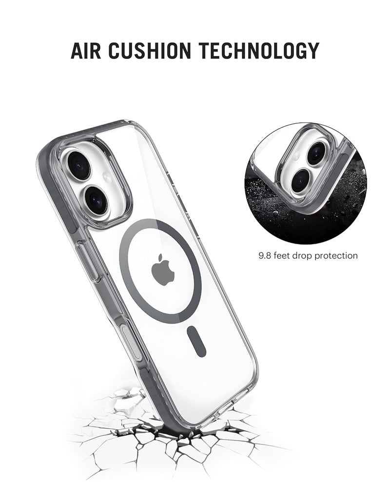 Daily Objects Stride Clear 3.0 Magnetic Case Cover Compatible with iPhone 16 | Wireless Charging Slim Back Cover | 2 Layer Edge Protection & Shockproof - Image 5