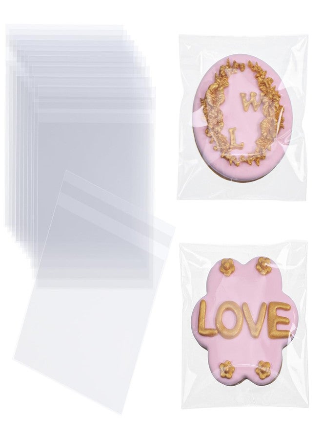 JCXPACK 500Pcs 5 x 5Inch Clear Cellophane Single Donut Bags Individual Macaron Cookies Bags Packaging Bakery Treat Bag for Soap Chocolate Truffle Ore Wedding Bab Shower Birthday Party Favors - Image 1