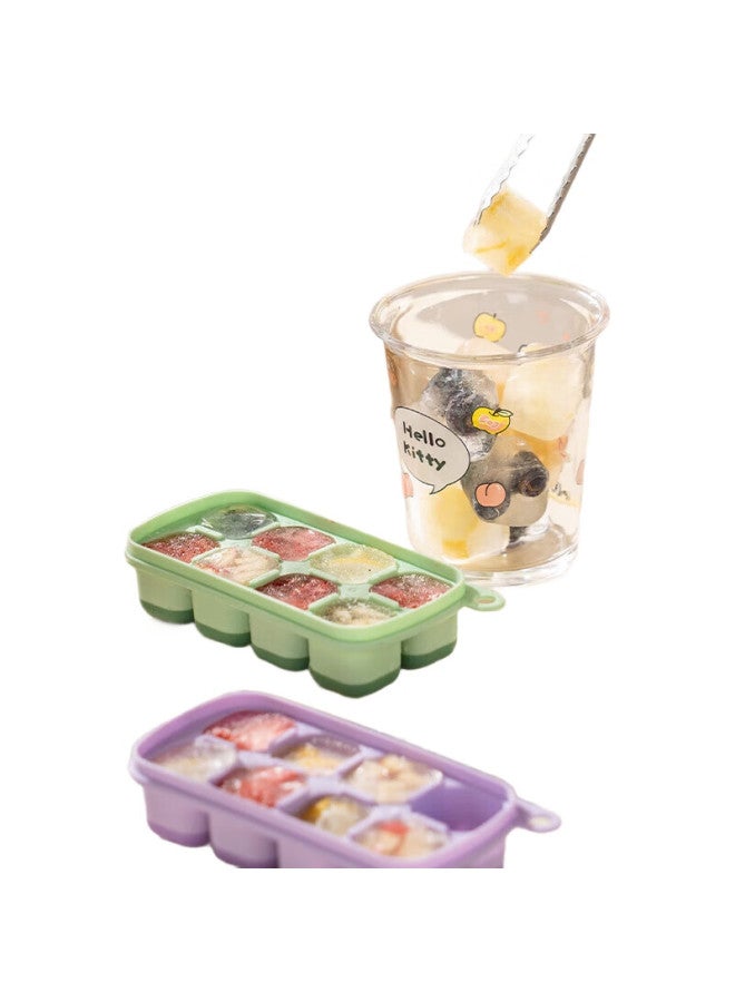 Caizhi Ice Cube Mold, Baby Food Tray, Ice Cube Tray, Silicone Freezer Mold, 3-Pack, Cz6911 - Image 3