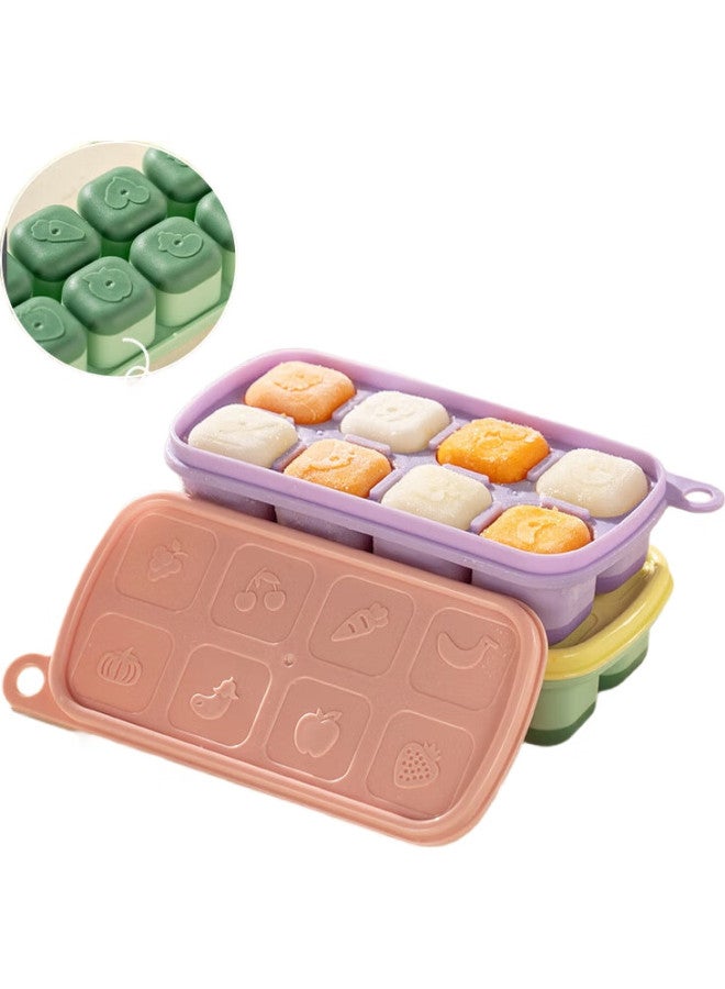 Caizhi Ice Cube Mold, Baby Food Tray, Ice Cube Tray, Silicone Freezer Mold, 3-Pack, Cz6911 - Image 2
