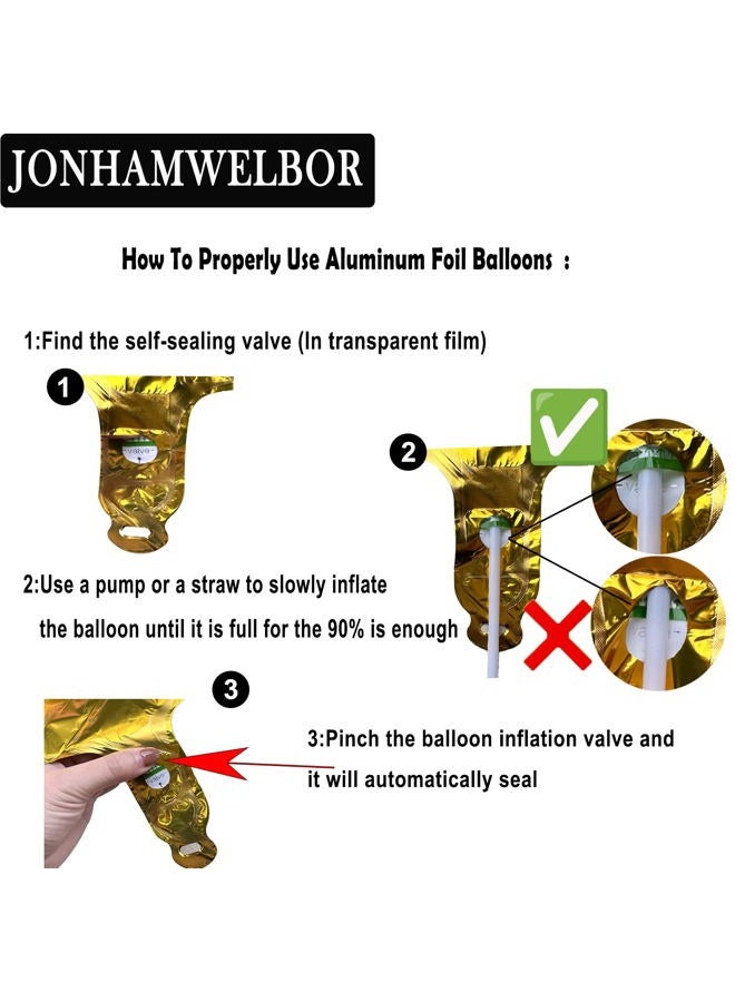 JONHAMWELBOR 40inch Gold 13 Number Balloons Giant Jumbo Number 13 Foil Mylar Balloons for 13th Birthday Party Supplies 13 Anniversary Events Decorations - Image 5