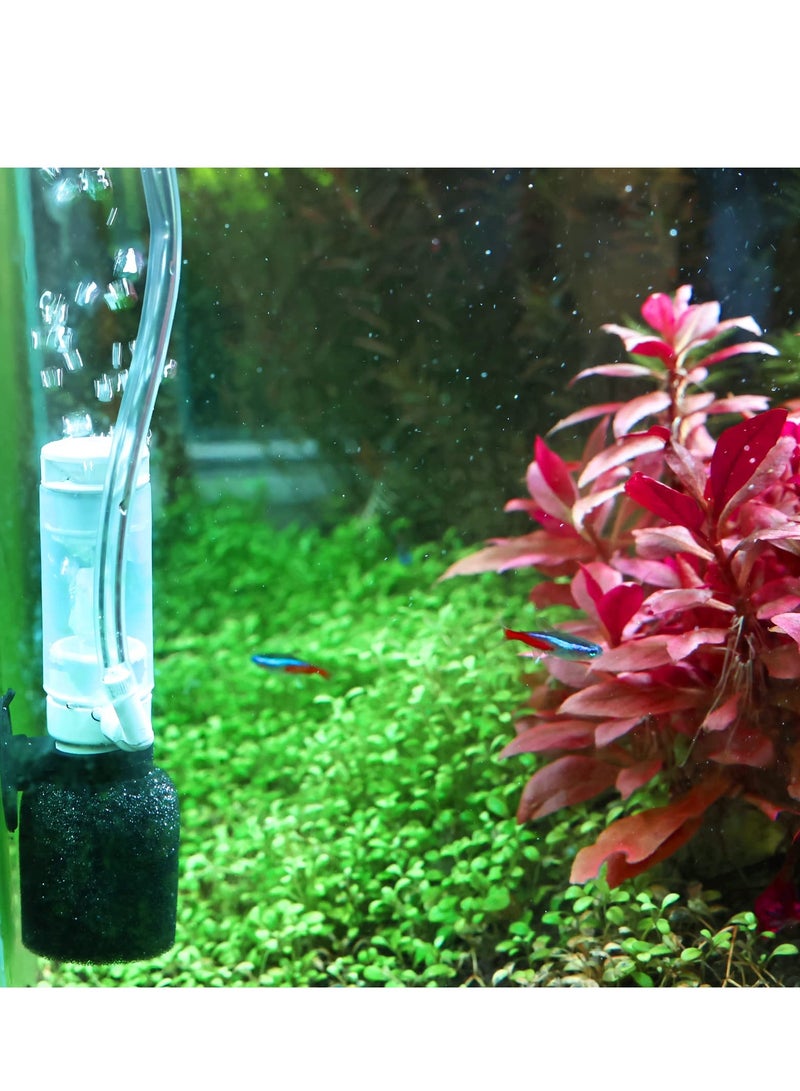 SYOSI Mini Aquarium Sponge Filter 2PCS Fry Betta Shrimp Foam Filter Kit with Airline Tubing Quiet Internal Fish Tank Filter - Image 4