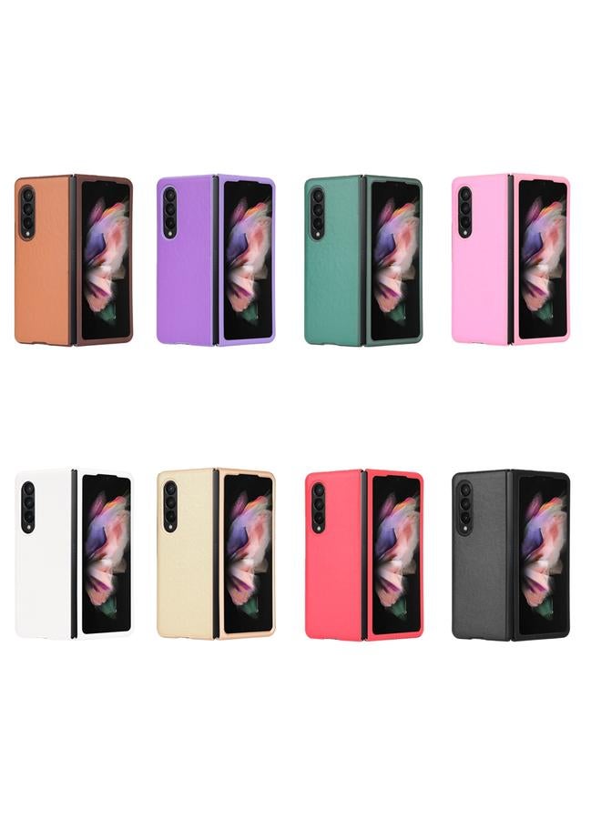 erorex Case For Samsung Galaxy Z Fold3 5G Plain Texture Phone Case - Image 3