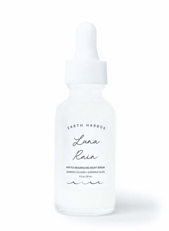 Earth Harbor LUNA RAIN Phyto-Resurfacing Night Serum - Improves Skin Texture & Tone | Purely Natural + Cruelty-Free | Superfruit Acids + Seaweed Collagen |1 fl oz - Image 1