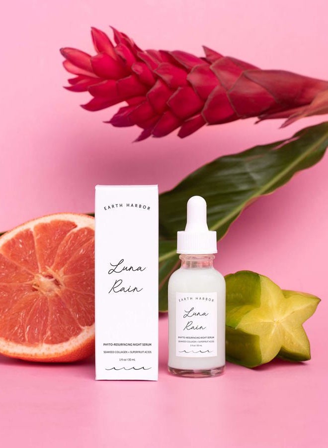 Earth Harbor LUNA RAIN Phyto-Resurfacing Night Serum - Improves Skin Texture & Tone | Purely Natural + Cruelty-Free | Superfruit Acids + Seaweed Collagen |1 fl oz - Image 3