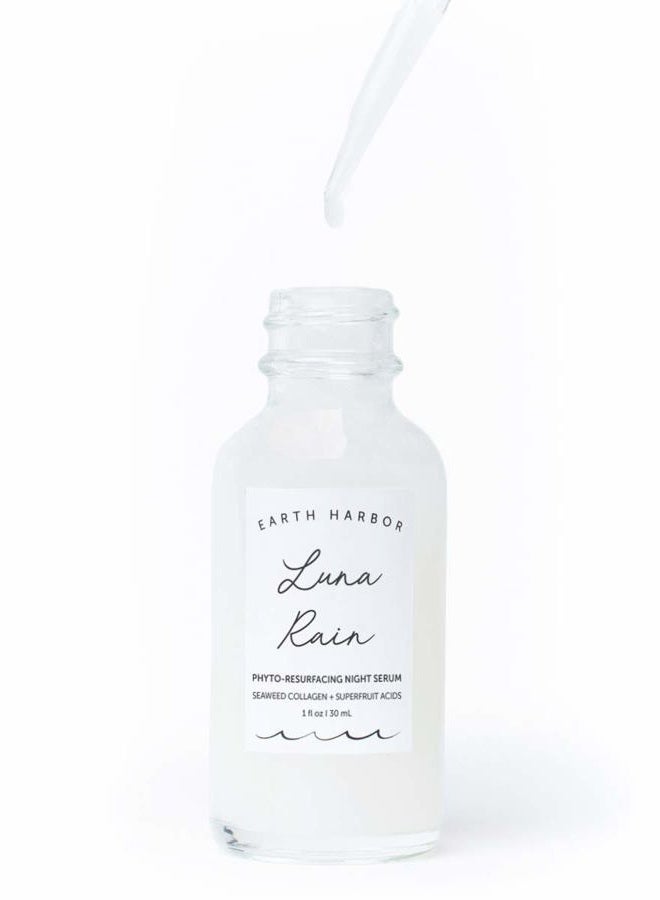Earth Harbor LUNA RAIN Phyto-Resurfacing Night Serum - Improves Skin Texture & Tone | Purely Natural + Cruelty-Free | Superfruit Acids + Seaweed Collagen |1 fl oz - Image 2
