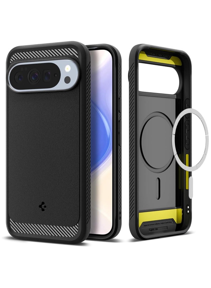 Spigen Rugged Armor MagFit for Google Pixel 10 case Pixel 10 PRO case cover [Pixelsnap and MagSafe compatible] - Matte Black - Image 1