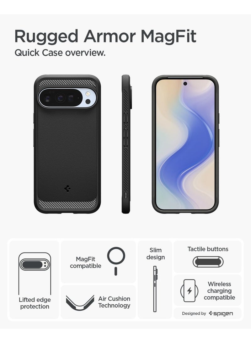 Spigen Rugged Armor MagFit for Google Pixel 10 case Pixel 10 PRO case cover [Pixelsnap and MagSafe compatible] - Matte Black - Image 3