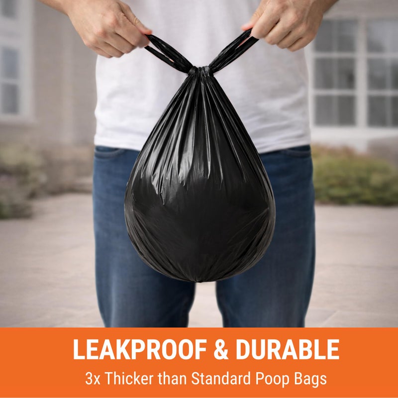Pupzle Bags for Arm & Hammer, FUSBUNTY, MXF, and TIMINGILA Pooper Scoopers, 40 Pooper Scooper Bags Refill for Swivel Bin, Black (Black) - Image 3
