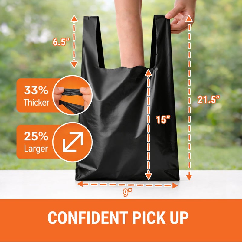 Pupzle Bags for Arm & Hammer, FUSBUNTY, MXF, and TIMINGILA Pooper Scoopers, 40 Pooper Scooper Bags Refill for Swivel Bin, Black (Black) - Image 2
