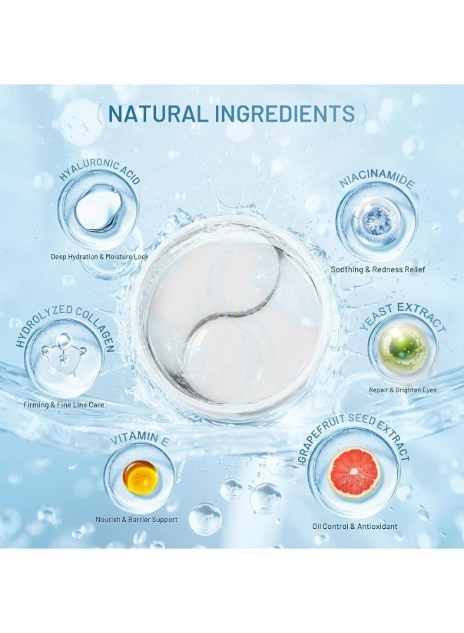 EELHOE Bio-Collagen Eye Patches – 30 Pairs丨Under Eye Patches for Dark Circles, Puffiness, Fine Lines丨With Vegan Collagen, Hyaluronic Acid, Niacinamide, Vitamin E丨Hydrating, Anti-Aging丨Korean Skincare - Image 3