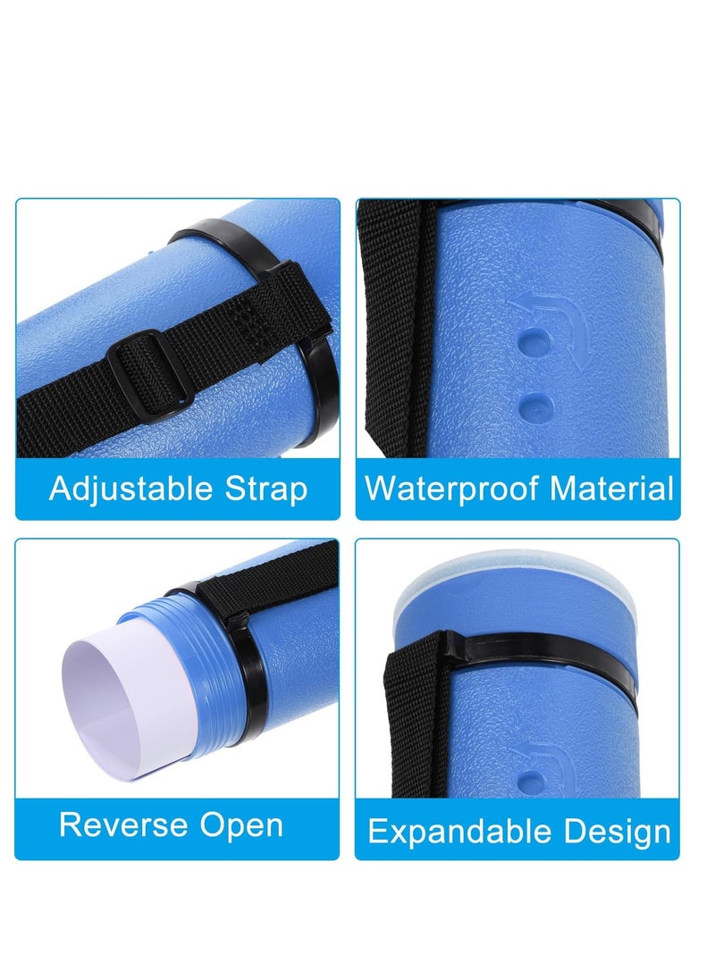 PATIKIL - PATIKIL Extendable Poster Tubes with Strap, Expand from 24.8" to 42.5" Art Document Storage Carry Tubes for Blueprints Drawings Artworks, Blue - Image 1