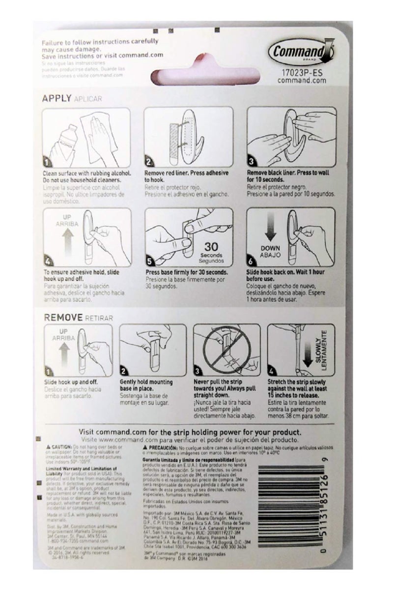 Command 3M 17023P Command Mounting Refill Strips, Large, 6-Strip, 4-Pack - Image 2