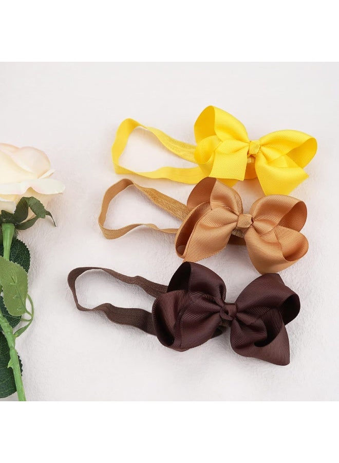 CÉLLOT Baby Girls Headbands Grosgrain Ribbon 4.5" Hair Bows Headband Big Bow Hair Bands for Toddler Pack of 20  - Image 5