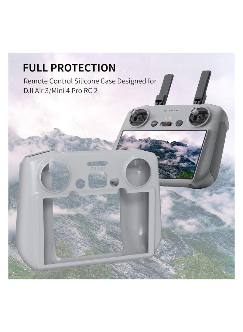 Silicone Case for DJI Air 3/Mini 4 Pro RC 2 Remote Controller - A case compatible with DJI Air 3 or Mini 4 Pro RC 2 controller accessories - Image 2
