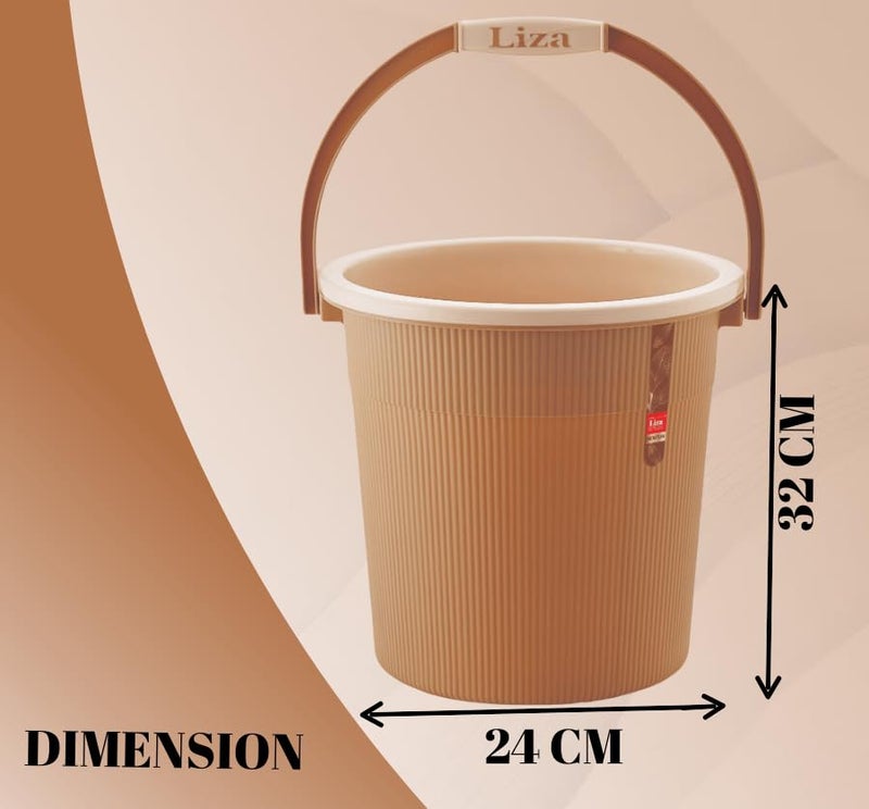 Liza Newton Bathroom Accessories Set Plastic Bath Set Bathroom Bucket, Mug, Stool 3 Pieces Combo Set for Home, Kitchen & Bathroom (Pack of 3) Bathroom Accessories Set (Beige)