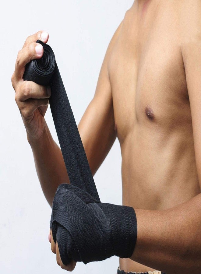 UROCK Stretchable Support Hand wrap, Workout/Boxing & Punching Great for MMA, Muay Thai, Martial Arts, Wrist Support for Adults, 108 inch (Black) - Image 4