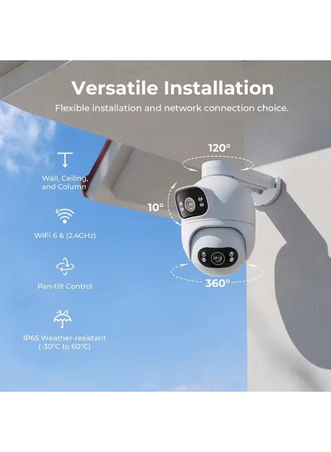 إيميلاب كاميرا المراقبة الخارجية المزدوجة imiLab EC6 – كاميرا مراقبة ذكية بعدسة مزدوجة بدقة 3 ميجابكسل و2K×2 مع دعم Xiaomi Home وAlexa وGoogle Home - Image 2