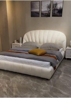 Wooden Twist Wooden Twist Soft Upholstery Bed for Luxury Bedroom (Queen Size)  - Image 3