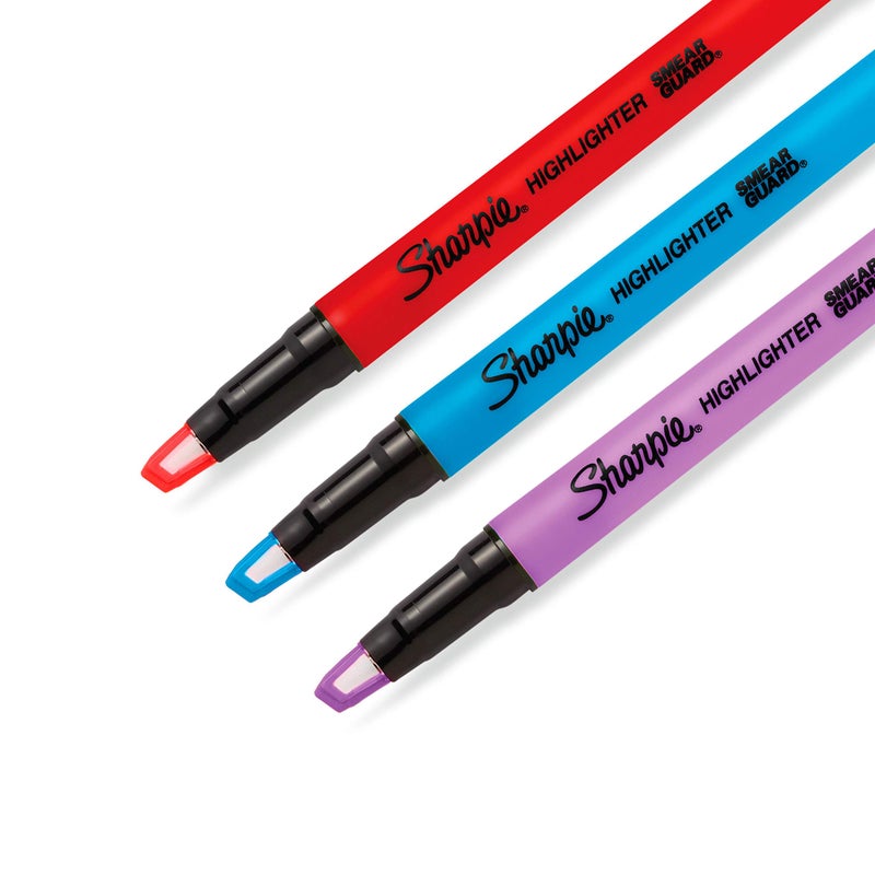 SHARPIE Clear View Highlighter Stick, Chisel Tip, Assorted Fluorescent, 3 Pack (1964664) - Image 2