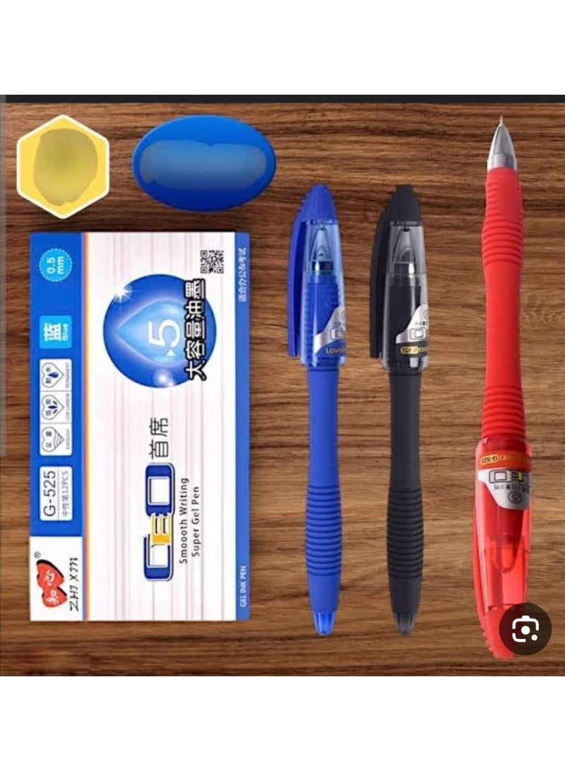 CEO Gel Pen, Pack of 12 Pieces -MULTI COLORS