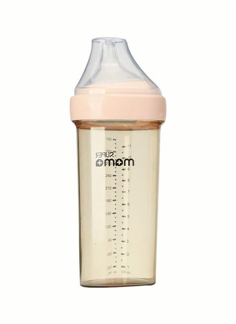 PPSU Baby Feeding Bottle With Bionic Silicone Nipples for Newborn Anti Colic Flatulence 330Ml Pink